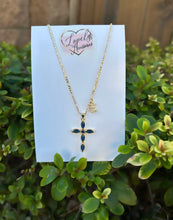 Load image into Gallery viewer, Crystal Initial Cross Necklaces ✨
