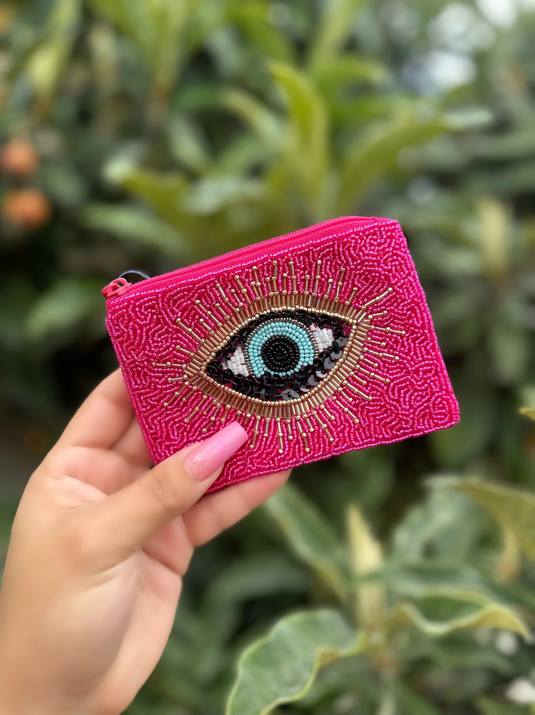 Pink Evil Eye Coin Bag ✨