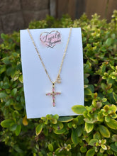 Load image into Gallery viewer, Crystal Initial Cross Necklaces ✨
