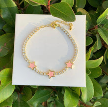 Load image into Gallery viewer, Pink Icy Star Bracelet
