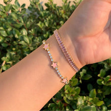 Load image into Gallery viewer, Pink Icy Star Bracelet
