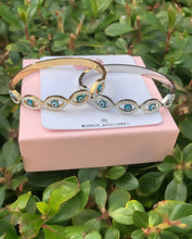 Load image into Gallery viewer, Turquoise Evil Eye Bangles
