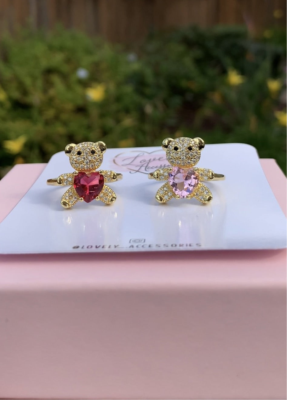 Teddy Bear Adjustable Ring 🧸💖