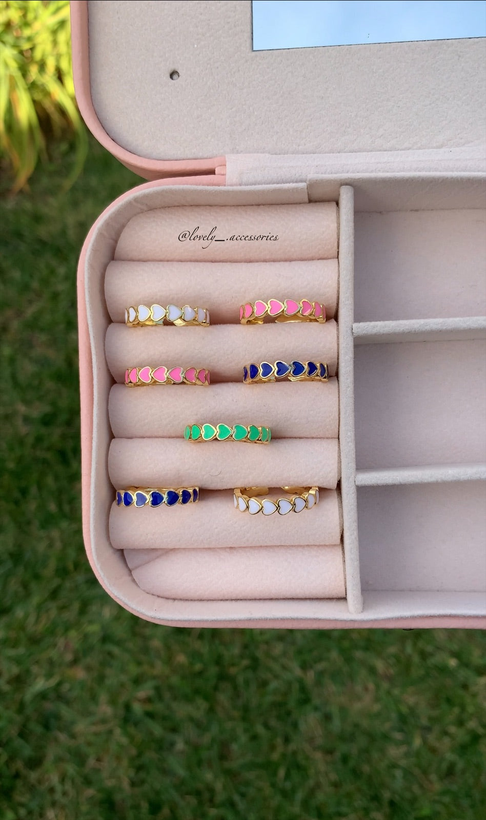 Heart Enamel Rings