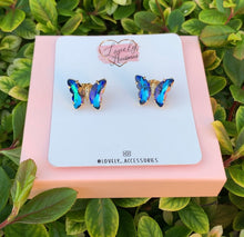 Load image into Gallery viewer, Glass Butterfly Necklace &amp; Earrings Set 🦋
