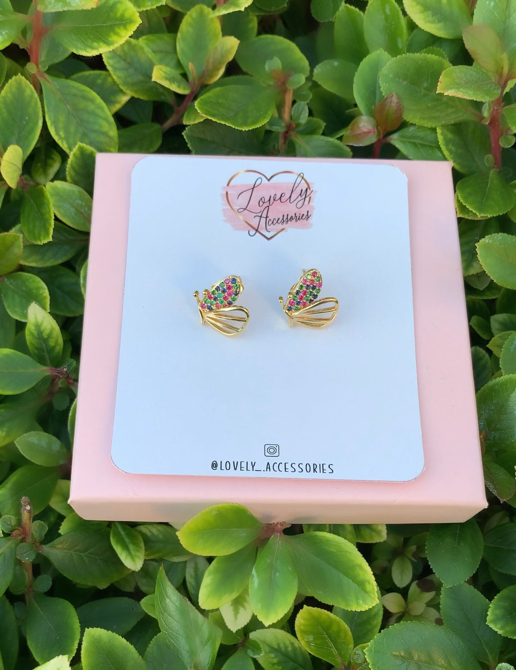 Multicolor Butterfly Stud Earrings 🦋