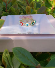 Load image into Gallery viewer, Multi Color Evil Eye Ring
